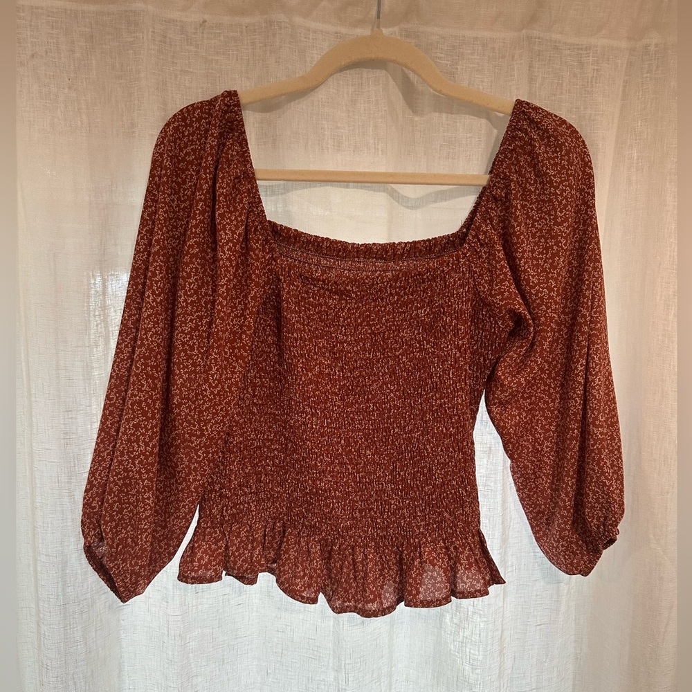 Paper Crane Red Floral Blouse - Picture 2 of 3